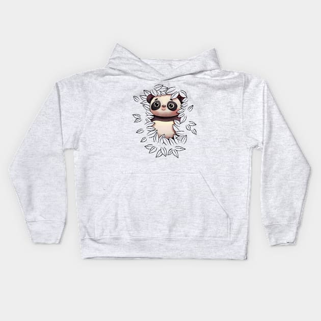 Panda Lover Gift Kids Hoodie by basselelkadi